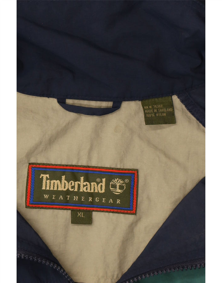 TIMBERLAND Мужская дождевик с капюшоном UK 42 XL Темно-синий нейлон