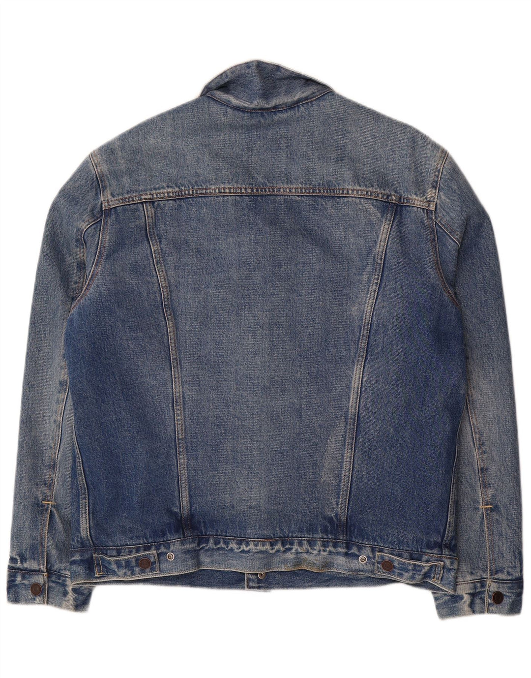 Мужская джинсовая куртка шерпа Levi's UK 40, большая синяя, хлопок