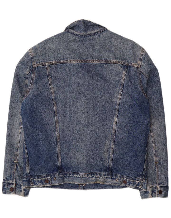 Мужская джинсовая куртка шерпа Levi's UK 40, большая синяя, хлопок