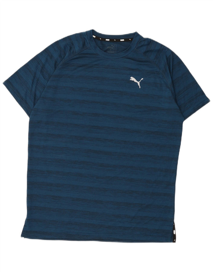 Мужская футболка PUMA, большая темно-синяя полоска