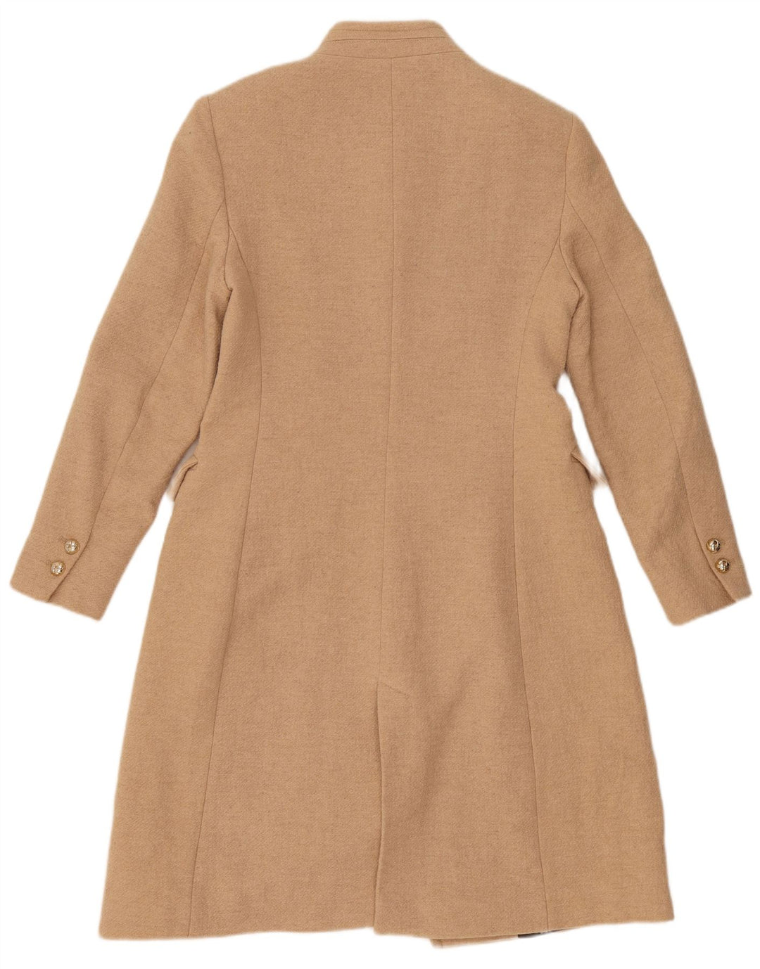 Женское пальто Zara UK 12, средний цвет, бежевый, шерсть