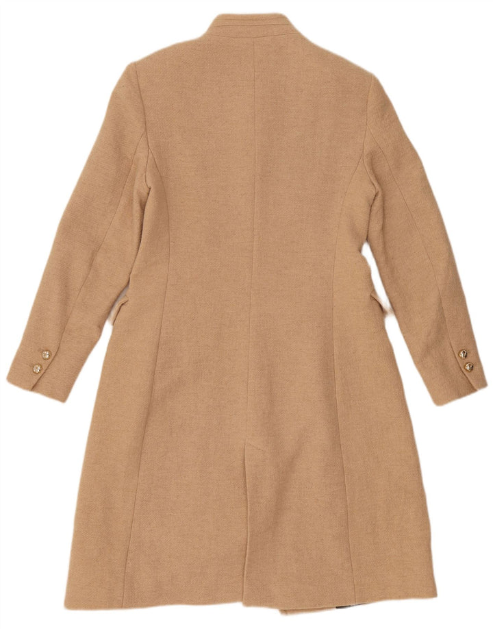 Женское пальто Zara UK 12, средний цвет, бежевый, шерсть