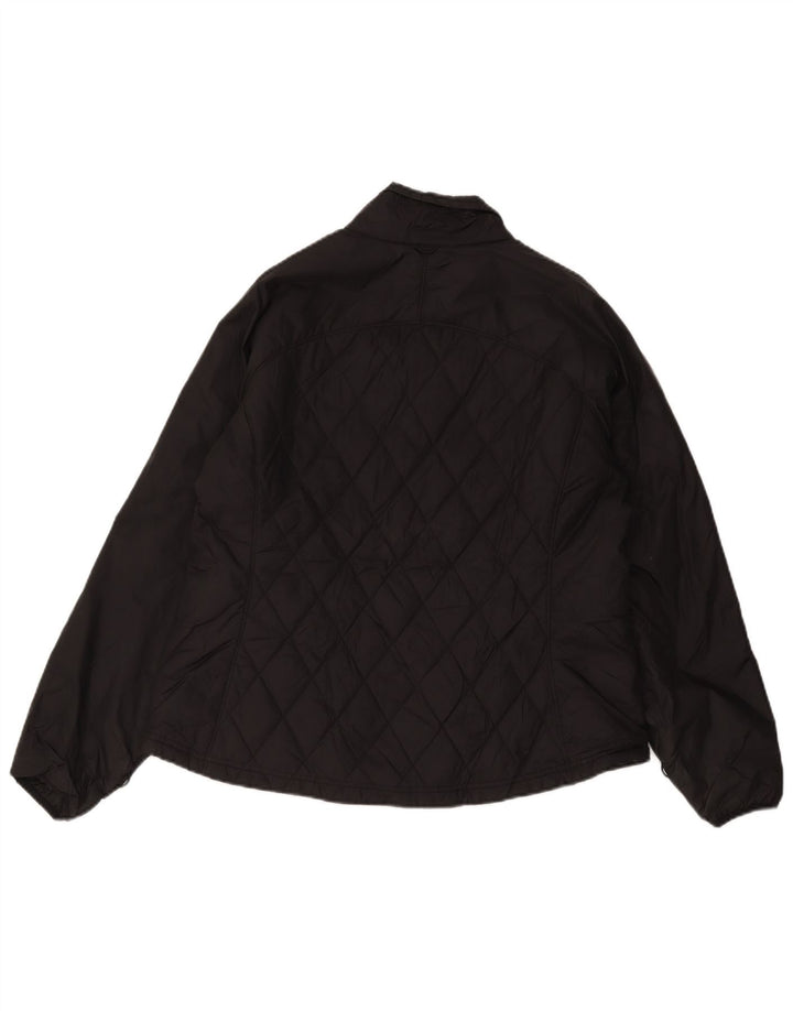 Женская стеганая куртка Eddie Bauer UK 18 XL, черный нейлон