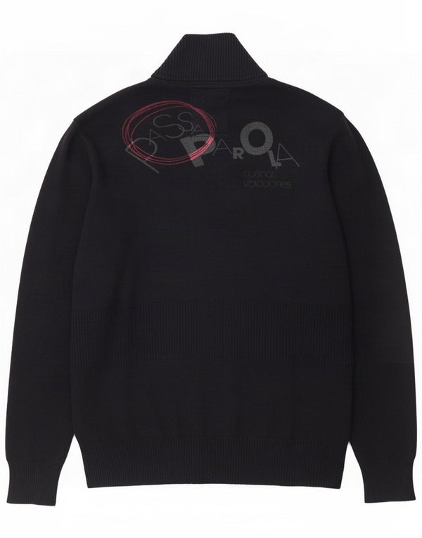 Мужской свитер-кардиган с рисунком Desigual 2XL, темно-синий, хлопок