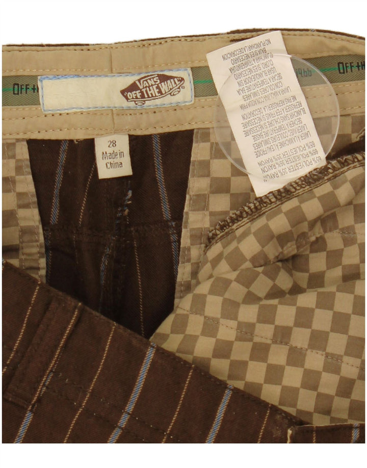 Мужские шорты чинос Vans W28, маленький полиэстер в коричневую полоску