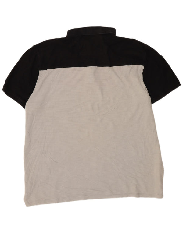 Мужская рубашка-поло Calvin Klein 2XL, разноцветный хлопок с цветными блоками