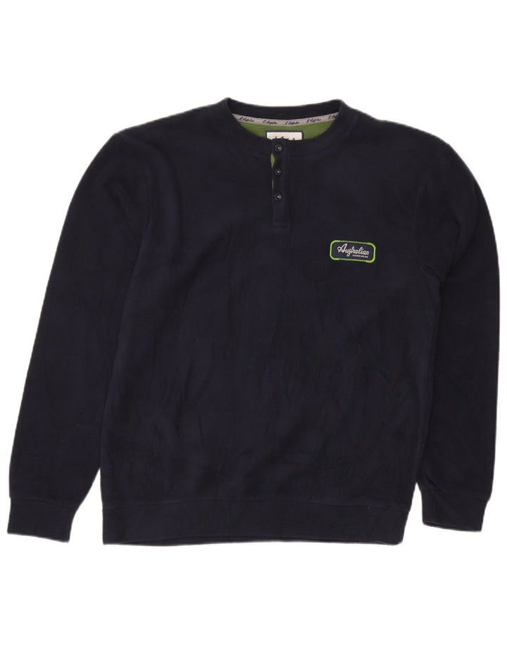 Мужской флисовый джемпер AUSTRALIAN L'ALPINA среднего размера, темно-синий, полиэстер