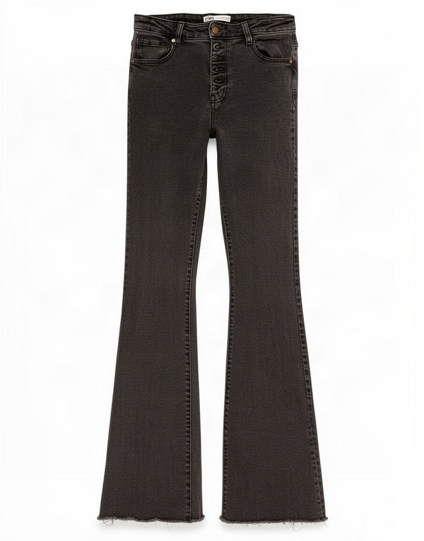 Женские расклешенные джинсы Zara EU 40 Medium W30 L34, черный хлопок