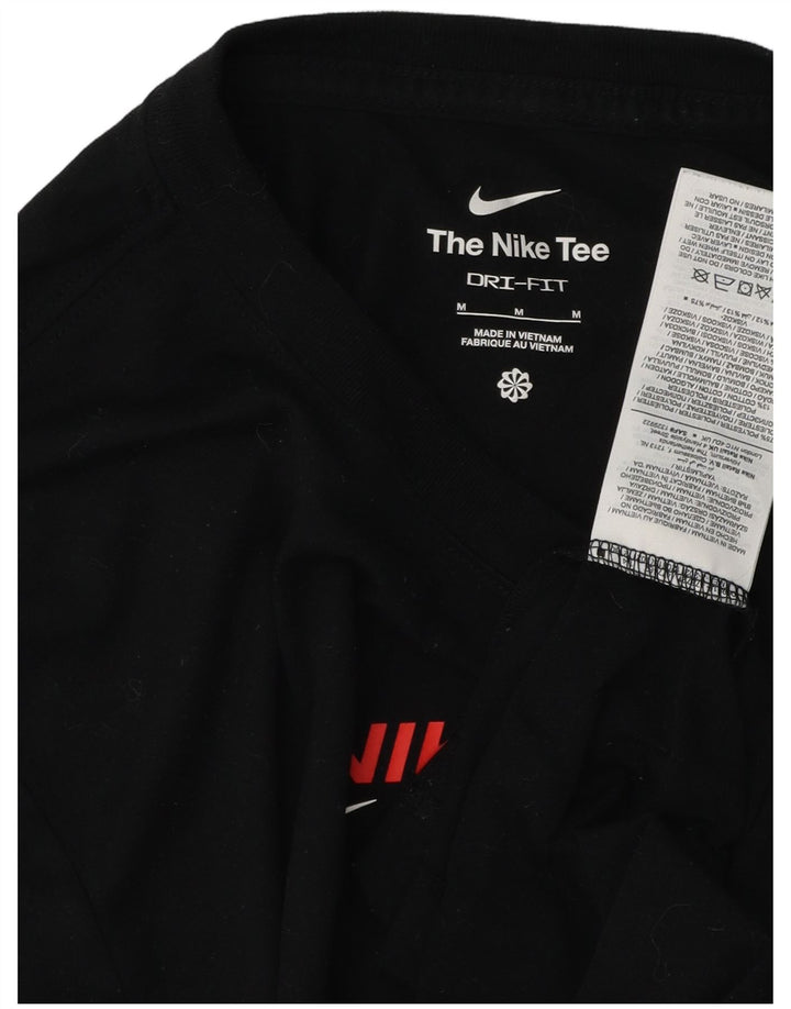 Мужская футболка NIKE Dri Fit с графическим рисунком, средний черный полиэстер