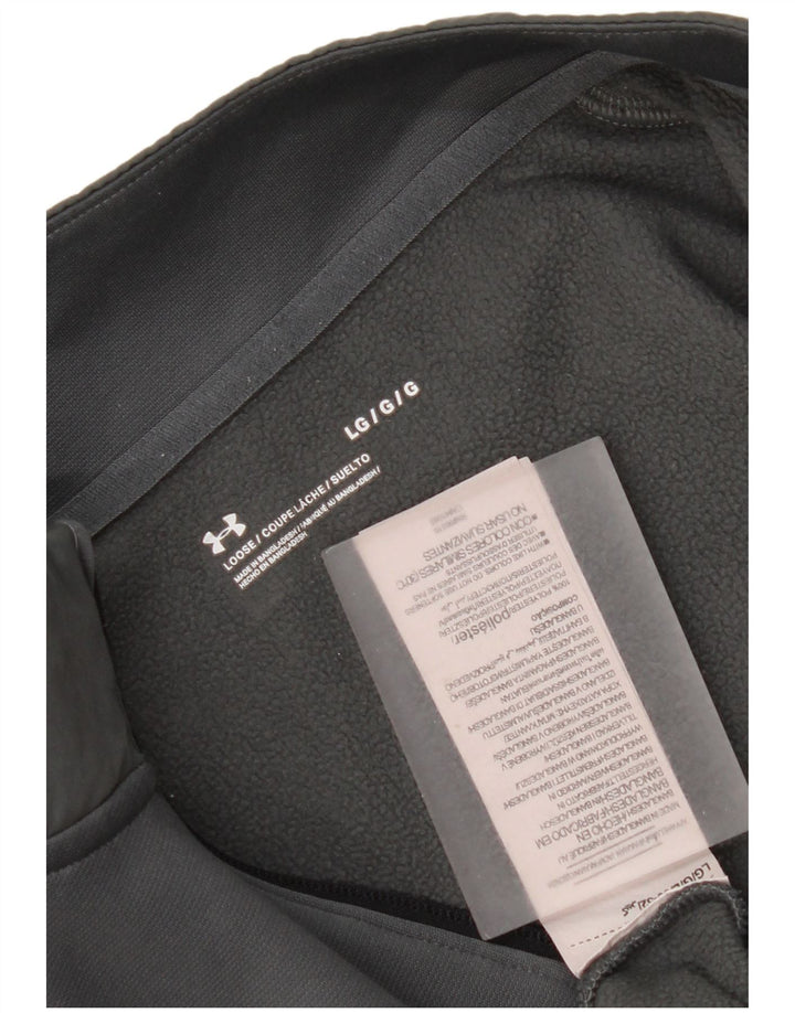 Мужской свитшот с воротником на молнии Under Armour, большой серый полиэстер