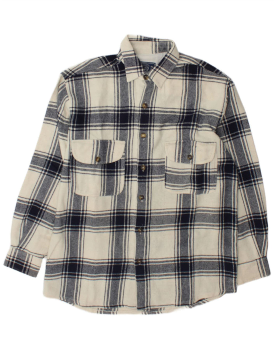 Мужская фланелевая рубашка Junior.D XL в клетку белого цвета