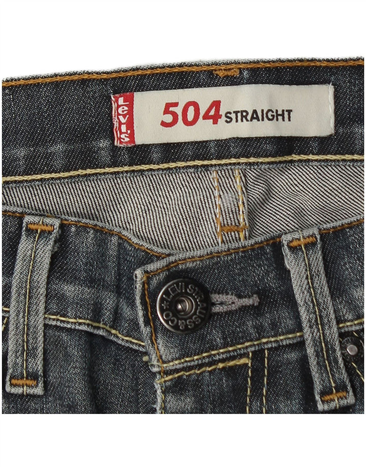 Мужские прямые джинсы Levi's 504 W30 L31 темно-синие