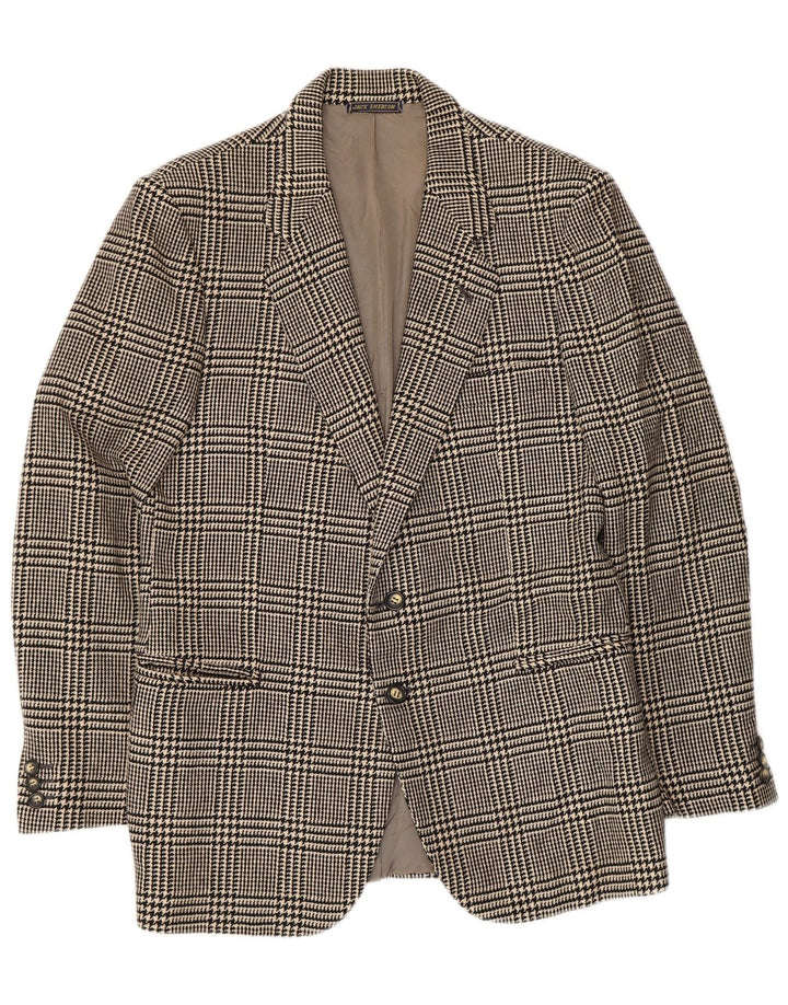 Мужской пиджак с 2 пуговицами Jack Emerson UK 36, маленький черный с узором «гусиные лапки»