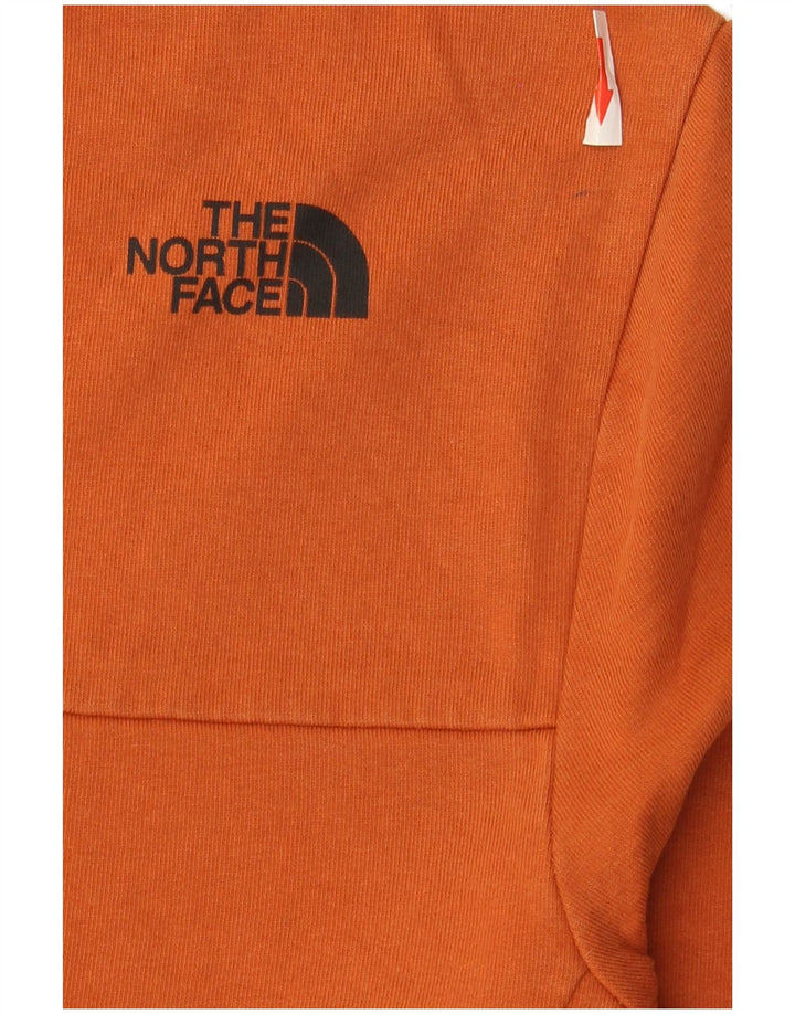 Мужской свитшот The North Face, хлопковый джемпер среднего оранжевого цвета
