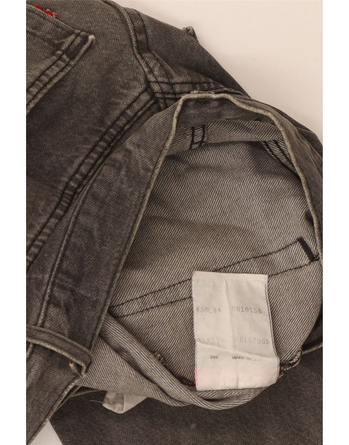 Мужские прямые джинсы Levi's W30 L34 серые, хлопок