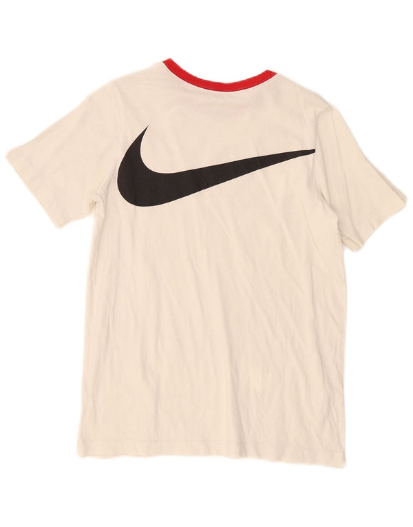 Футболка с рисунком Nike для мальчиков, топ 13–14 лет, XL, белая