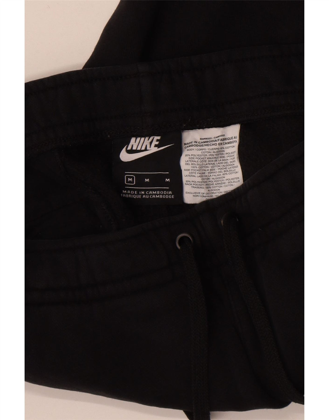 Мужские спортивные брюки с графическим рисунком Nike, джоггеры, средний черный, хлопок