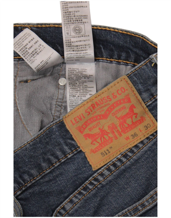 Мужские джинсы Levi's Slim 511 W36 L30 синие, хлопок