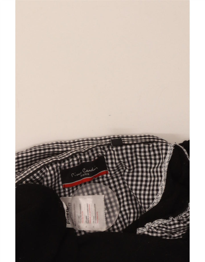 Женский джемпер с v-образным вырезом PIERRE CARDIN UK 18 XL, хлопок в черную клетку