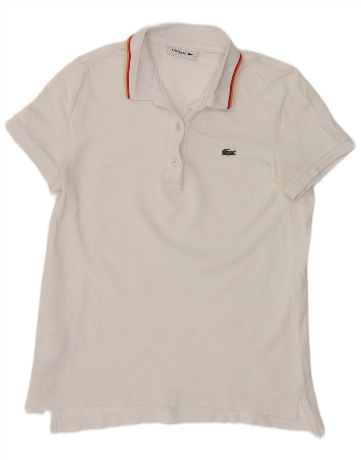 Женская рубашка поло Lacoste, размер 38, средний белый
