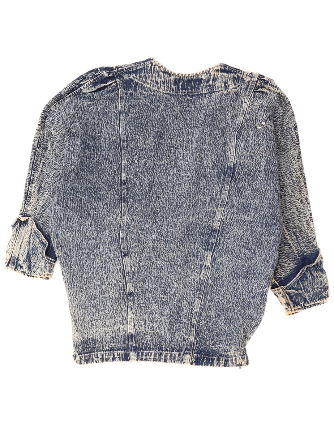 JAZZINO Женская джинсовая куртка оверсайз с рукавом 3/4, Великобритания 18 XL, синяя с цветочным принтом