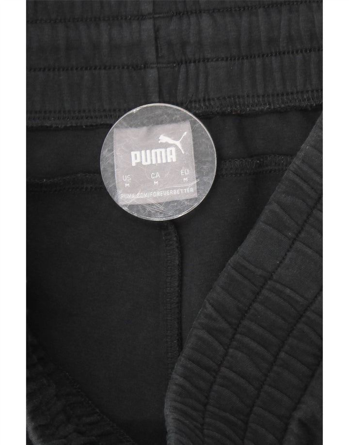 Мужские спортивные брюки PUMA из хлопка среднего размера, черные