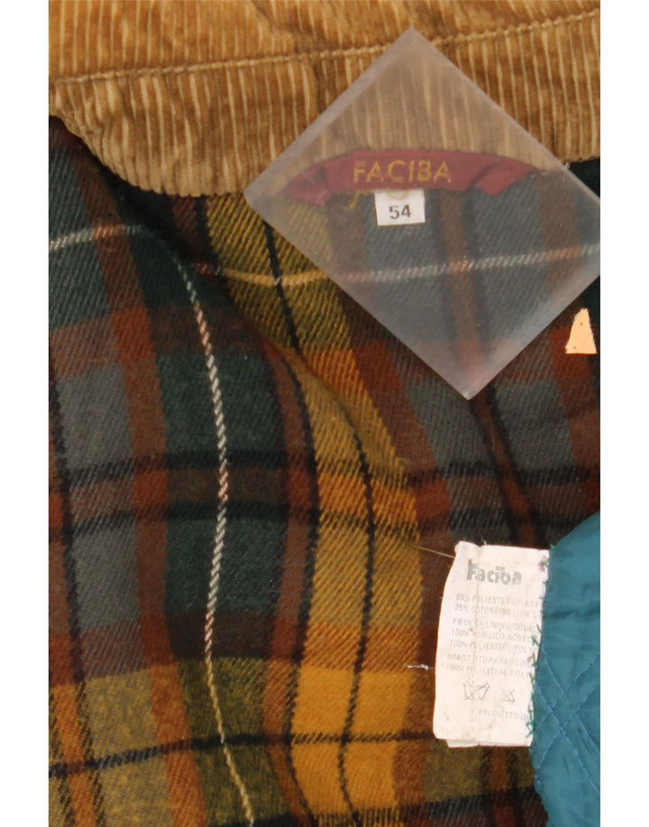 Faciba Мужское пальто с капюшоном IT 54 2XL Хаки Полиэстер