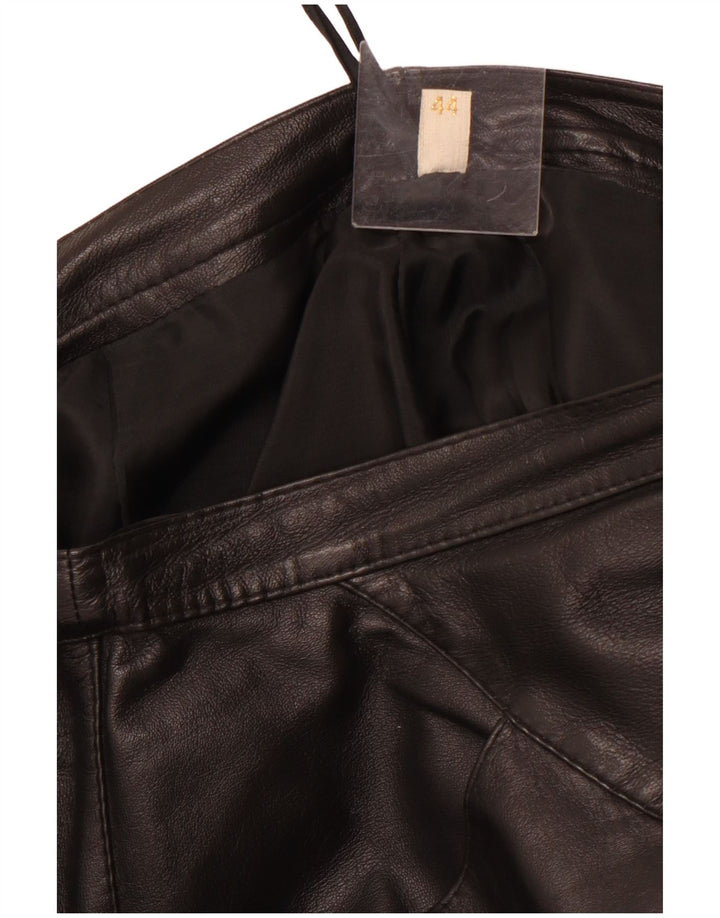 Юбка женская кожаная VINTAGE IT 44 Medium W32 Черная