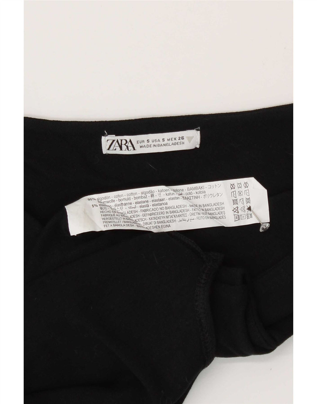 Женское боди Zara UK 8, маленький черный хлопок