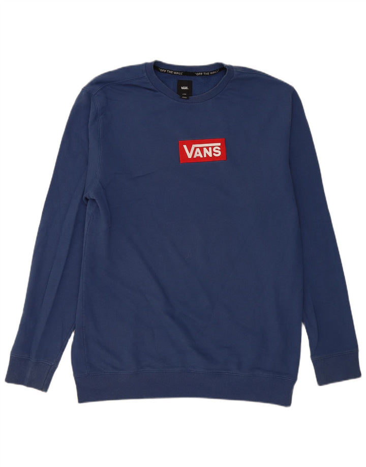 Мужской свитшот Vans, большой синий хлопковый джемпер