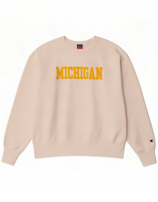 Мужской свитшот с рисунком Champion Michigan, 2XL, белый хлопок