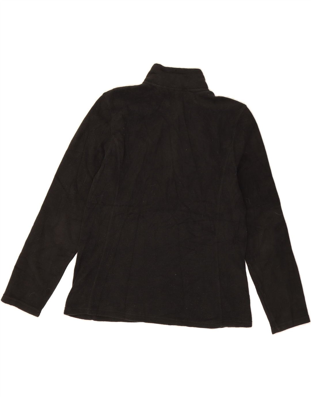 EDDIE BAUER Womens Zip Neck Fleece Jumper UK 16 Large Black Polyester Vintage Eddie Bauer and Second-Hand Eddie Bauer from Messina Hembry 