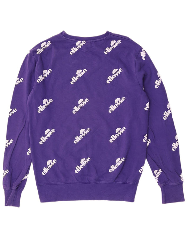 Женский свитер Ellesse с рисунком UK 12, средний фиолетовый, хлопок
