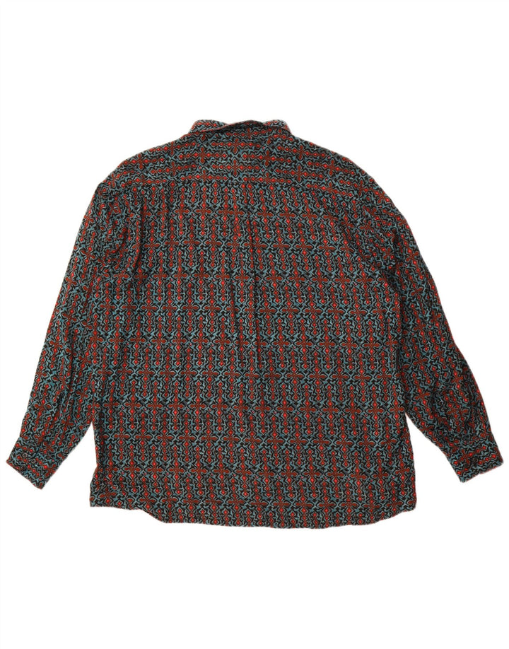 Женская рубашка оверсайз Club D'Amingo IT 45/46, большая разноцветная с геометрическим узором