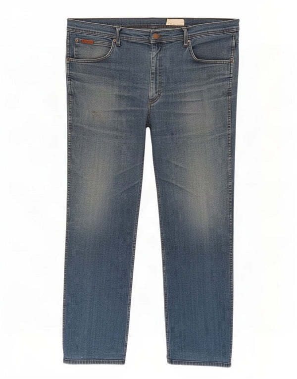 Мужские прямые джинсы Wrangler Utah W40 L32, синий хлопок