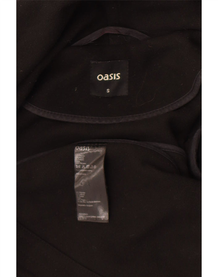 Женское открытое пальто Oasis UK 10, маленькое черное полиэстер