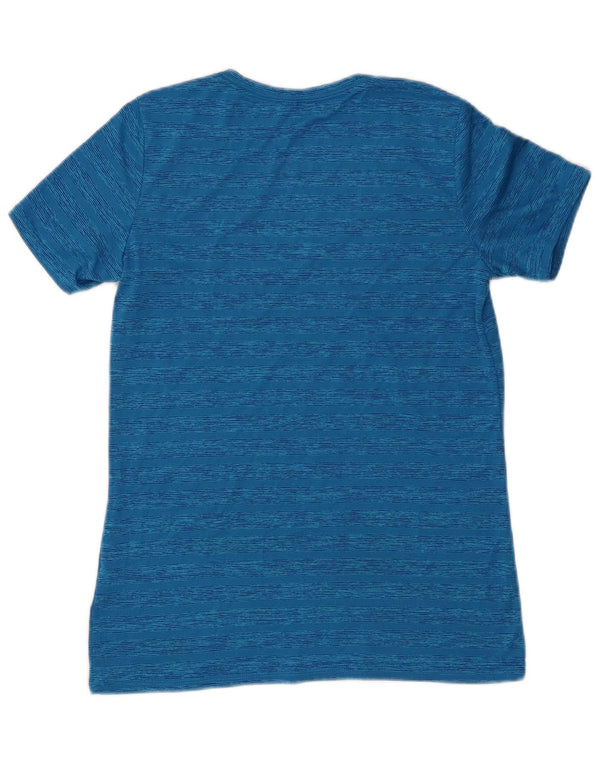 Женская футболка Nike Dri Fit Top UK 12, полиэстер, средний синий в полоску