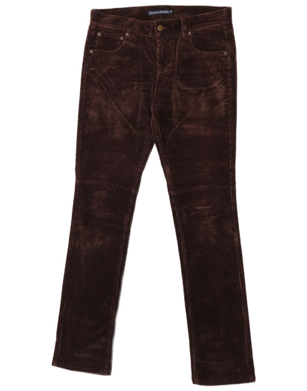 Ralph Lauren Womens Slim Corduroy Trousers US 8 Medium W29 L34 Brown Cotton