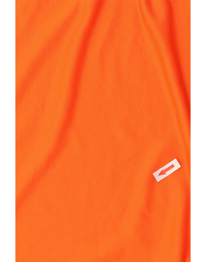 Мужской топ Nike Dri Fit с длинным рукавом, большой оранжевый полиэстер с цветными блоками