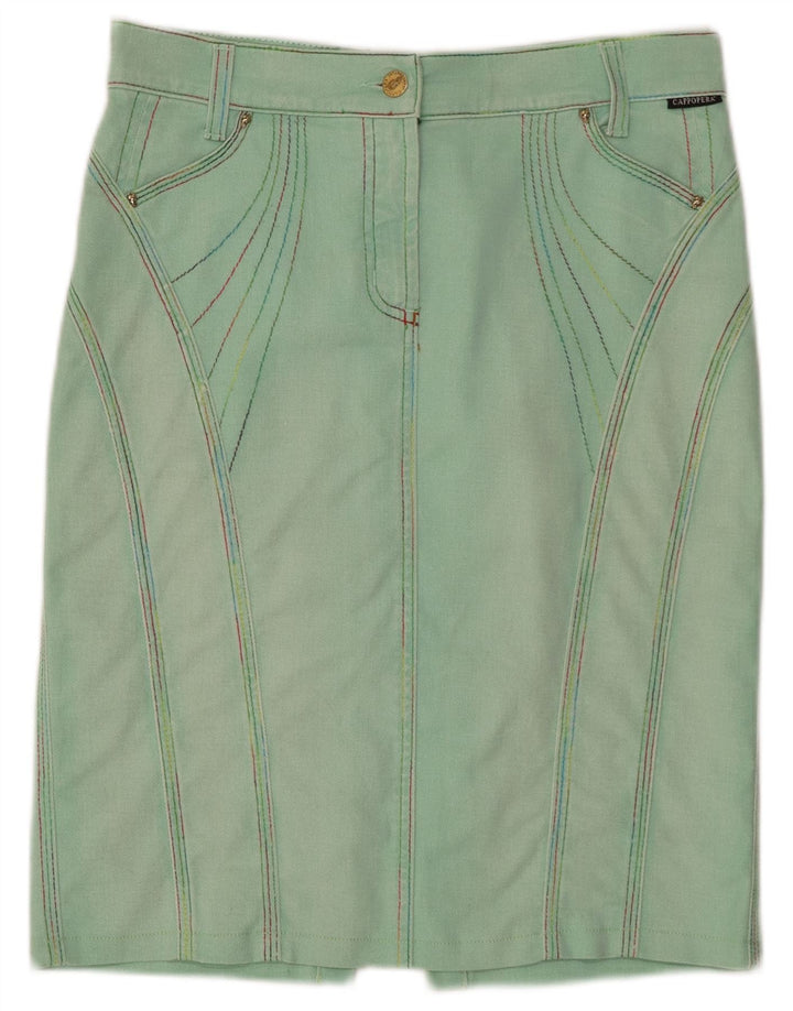 CAPPOPERA Womens Denim Skirt W30 Medium  Green
