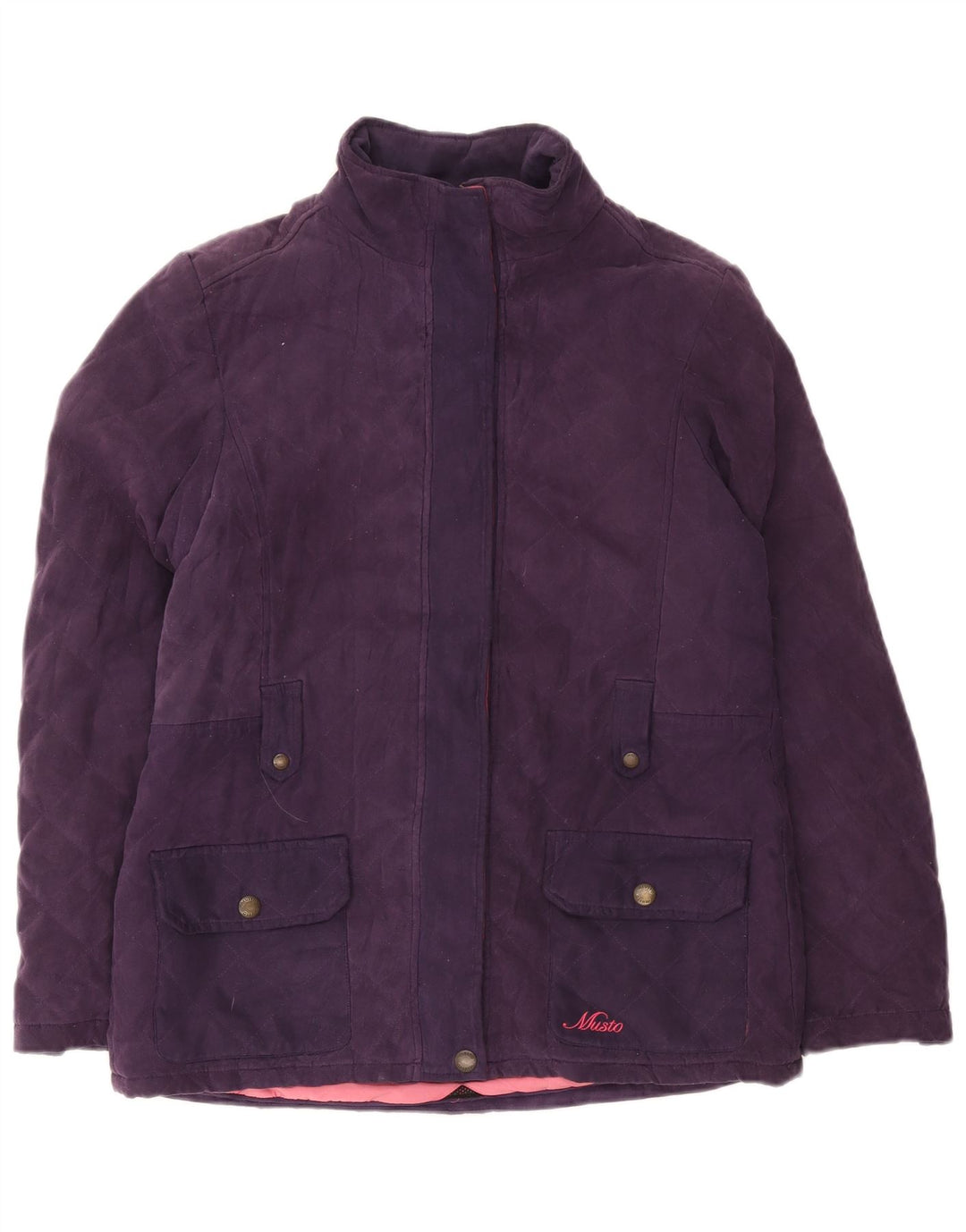 Женская фирменная стеганая куртка Musto UK 14, большой фиолетовый полиэстер