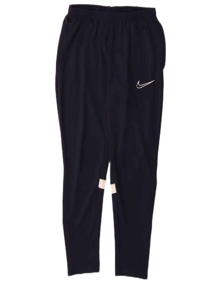 Мужские спортивные брюки Nike среднего размера, темно-синие, полиэстер с цветными блоками