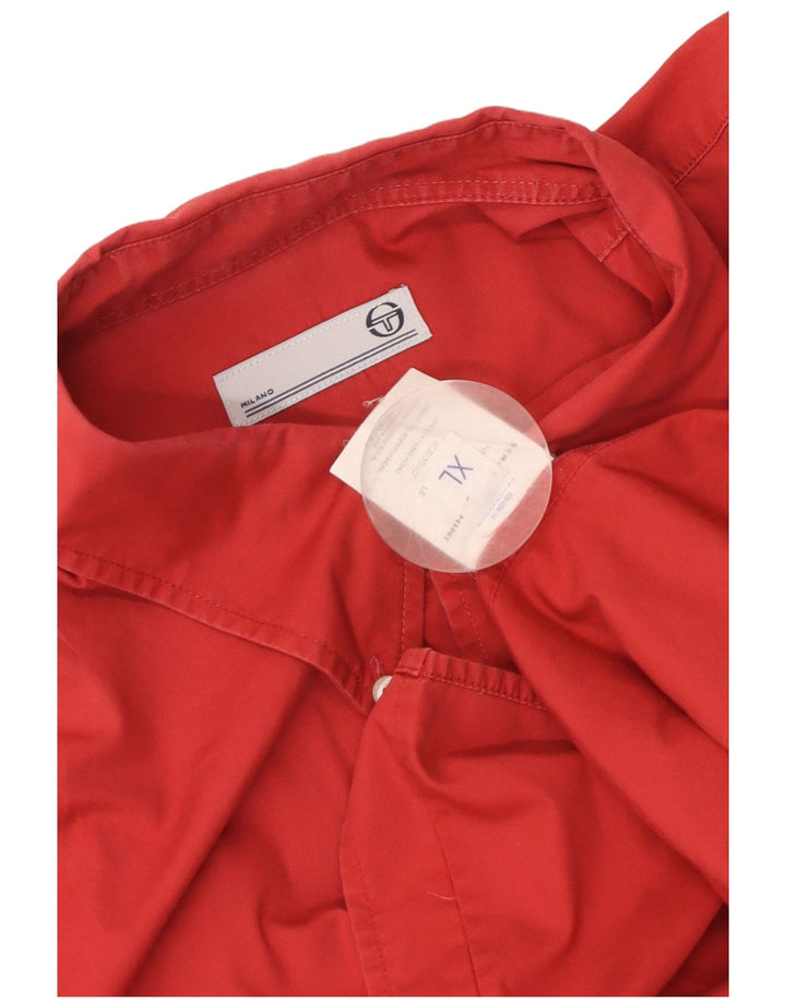 Мужская рубашка с коротким рукавом Sergio Tacchini XL, красный хлопок