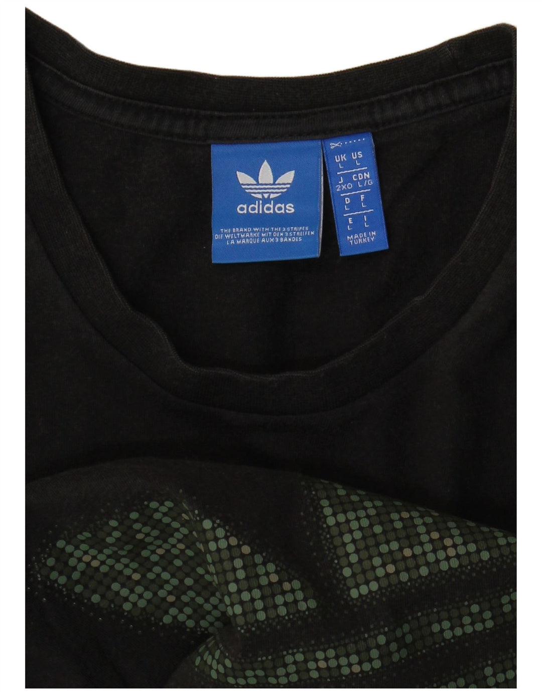 Мужская футболка с рисунком Adidas, большая черная