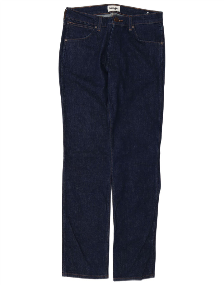 Мужские прямые джинсы Wrangler Greensboro W30 L34 темно-синие, хлопок