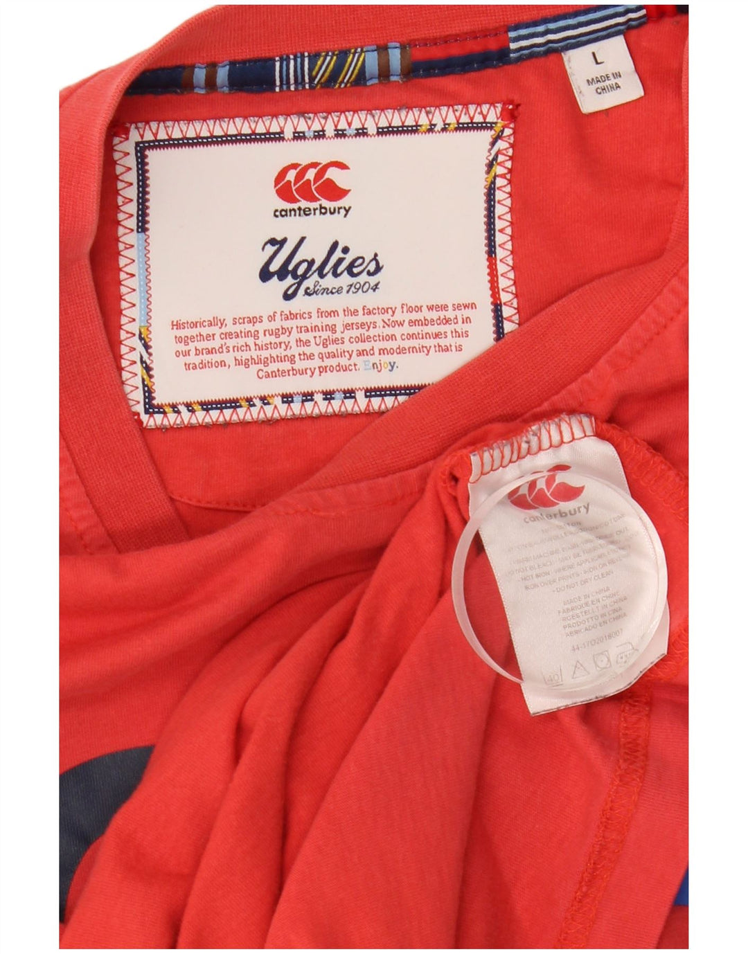 CANTERBURY Мужская футболка с рисунком, большой красный хлопок