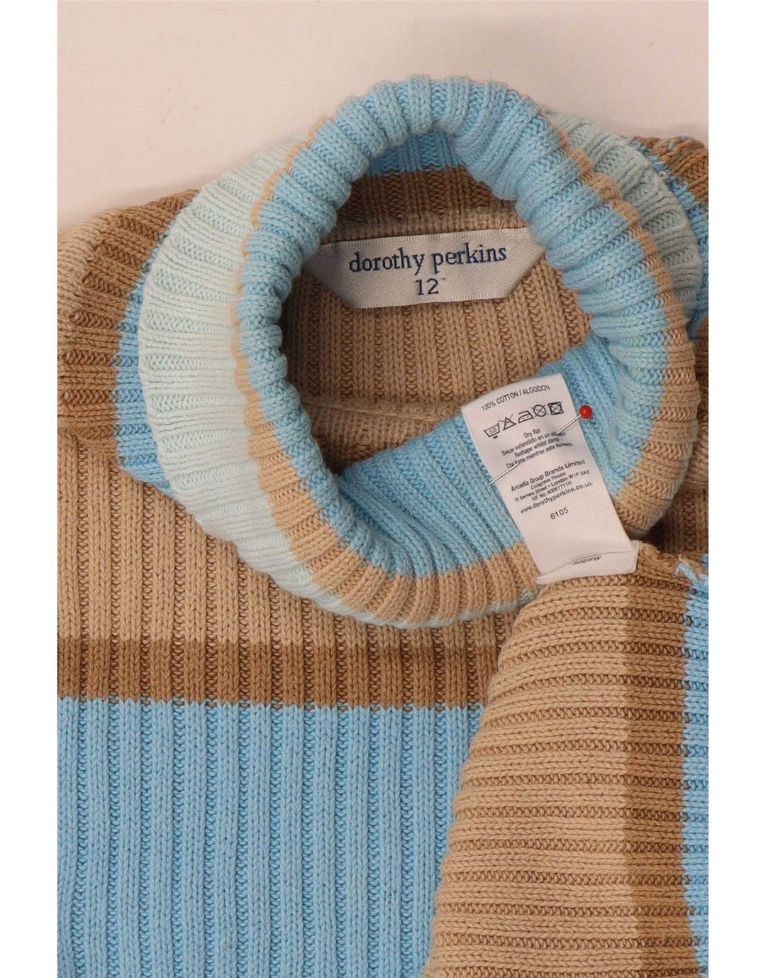 Женский джемпер с высоким воротником Dorothy Perkins UK 12, средний разноцветный