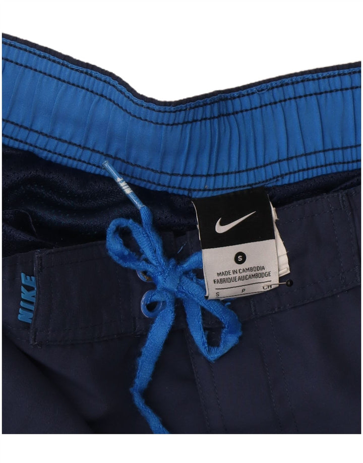 Мужские шорты для плавания Nike, маленькие, темно-синие, полиэстер с цветными блоками