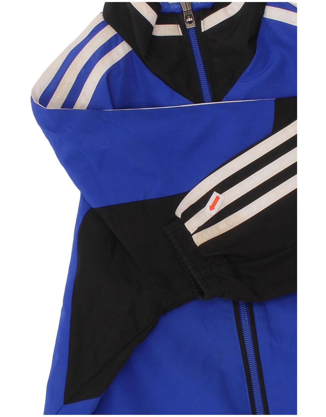 Спортивный костюм ADIDAS для мальчиков, верхняя куртка 7–8 лет, синий полиэстер с цветными блоками