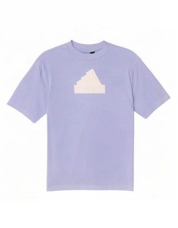 Женская футболка оверсайз с рисунком Adidas Top UK 4/6 XS, синяя, хлопок